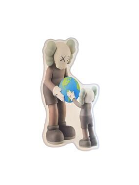 KAWS Hypebeast Accent Rug Non Slip Mat World Earth Seeing Watching Sculpture